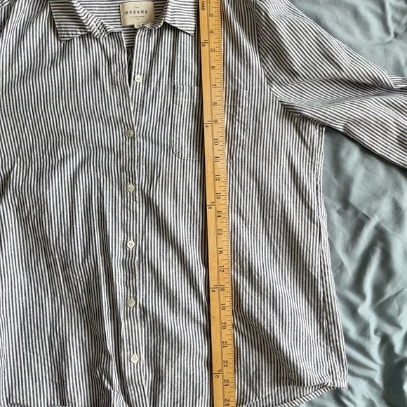 Sezane tomboy shirt striped button up - Picture 11 of 13